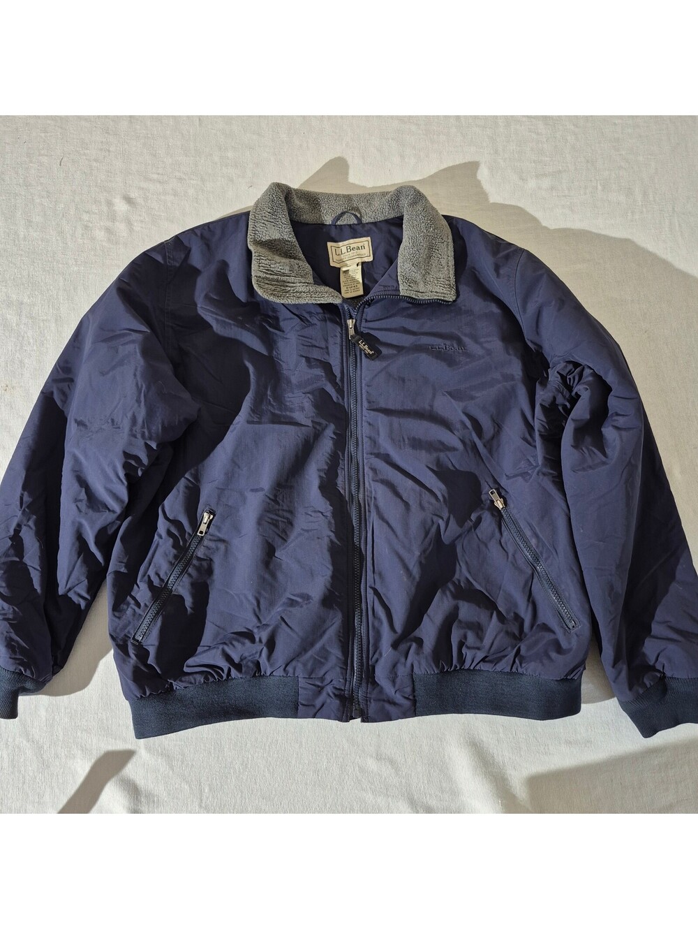 L.L.Bean Mens Winter Blue XXL 2XL Collared zip jacket Coat